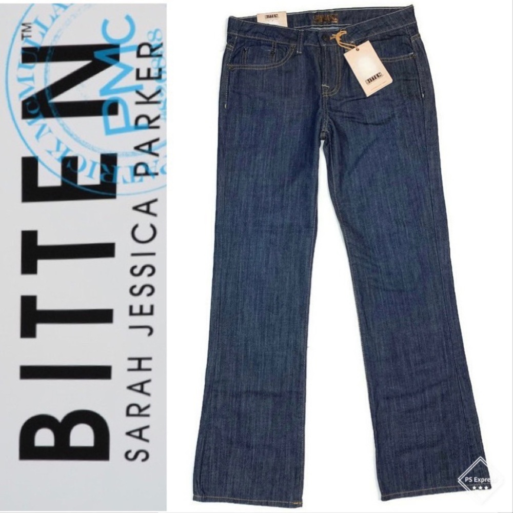 NWT BITTEN By SJP Low-Rise Straight Leg Jeans Sz 4